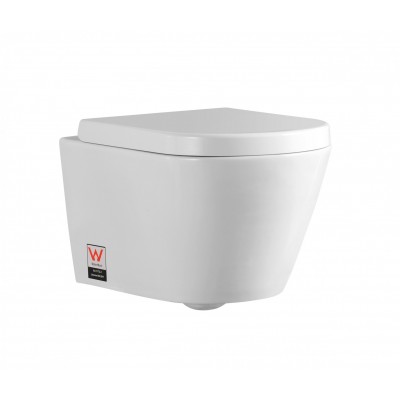 Wall hung Toilet P-trap 180mm Round WC Pan for Concealed Cistern or Console Flushing Cistern WATERMARK WC-6013