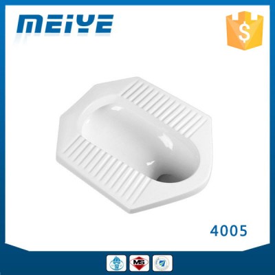 4005 Chaozhou Best Selling White Ceramics Material Asian Toilet Squatting Pan WC